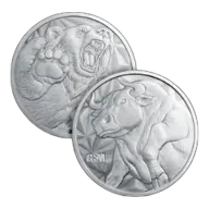 5 oz Bull & Bear Silver Round