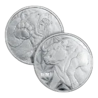 1 10 oz Bull & Bear Fractional Silver Round