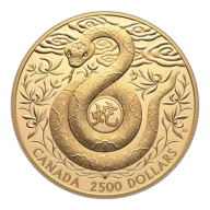 1 kg Pure Gold Coin - 2025 Lunar Year of The Snake - Royal Canadian Mint - .9999 Au (Mintage: 50)