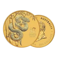 2oz Gold Coin 2025 Year of the Snake - Perth Mint