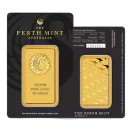 50g Minted Gold Bar Perth Mint