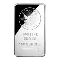 100 OZ SILVER BAR SUNSHINE