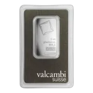 1 oz Platinum Bar - Valcambi (Carded)