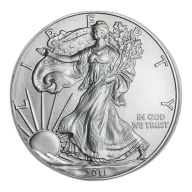 1 oz USA Eagle .999% Fine Silver Coin 2011