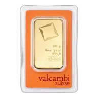 Valcambi 100g Stamped Gold Bar