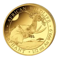 1/2 oz Somalia Elephant Gold Coin