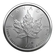 1 Oz Canadian Maple Leaf .9999% Fine Silver Coin 2020