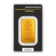 1 oz Gold Bar - Argor Heraeus (with Assay)