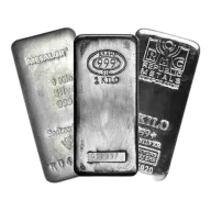 1 Kilogram Silver Bar, Coin or Round - Preowned - Assorted Mints - 1 Kg Silver Bar - .999+ Ag