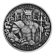 Mason Mint Mythical Cities Series: Atlantis 1oz Antique Finish Silver Round