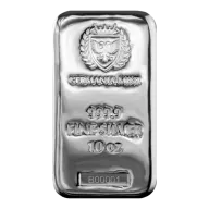 10oz Silver Cast Bar - Germania Mint