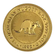 Pre-Owned 1992 Australian Nugget 'Common Wallaroo' 1/10oz Gold Coin