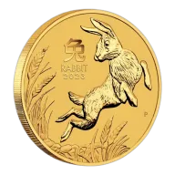 Perth Mint Australian Lunar Series III 2023 Year of the Rabbit 1/4oz Gold Bullion Coin