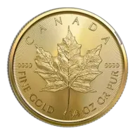 1/4 Oz Gold Canadian Maple Leaf - BU (Random Year, Sealed Packaging)