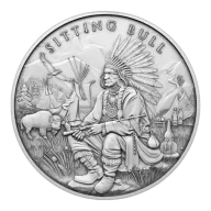 SilverTowne Legendary Warriors Sitting Bull Silver Round - 1oz
