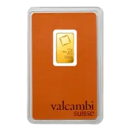 2.5 g Valcambi Gold Bar in card