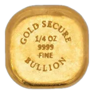 1/4 oz Goldsecure Cast Gold Bar 999.9
