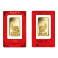 PAMP 100 Gram Lunar Rooster Gold Bar