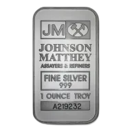 1 oz Johnson Matthey Silver Bar
