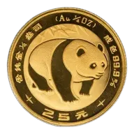 1/4 Oz China Gold Panda - BU (Random Year, Sealed Packaging)