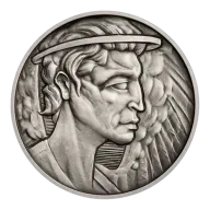Silver Coin Mythological Figures - Angel Stand 1 oz Silver 2026 Antiqued