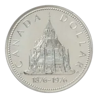 1976 $1 Library of Parliament - Silver Dollar
