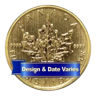 Random Date Canada $50 1-oz Gold Maple Leaf .9999 Fine Brilliant Uncirculated