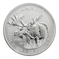1 oz Canadian Moose Silver Coin