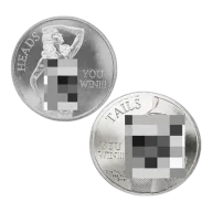 1 oz .999 Fine Silver Round - Adult Novelty - Heads and Tails