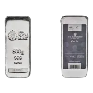 500g Silver Bullion Cast Bar - The Royal Mint