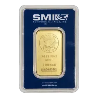 1 oz Gold Bar - Sunshine Minting - .9999 Fine in Assay