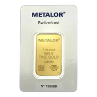 Metalor 1oz Stamped Gold Bar