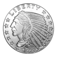 5oz Indian Head Silver Round
