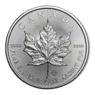 VAT Free: 2020 Canada Maple Leaf 1 oz Silver Bullion Coin