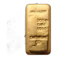 Metalor 500 Gram Gold Bar