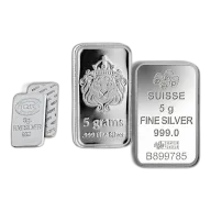5 Gram Silver Bar - Brand Varies