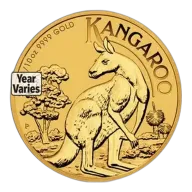 1/10 Oz Australia Kangaroo or Nugget Gold Coin - BU (Random Year)