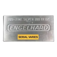 100 oz Silver Bar - Engelhard (Poured/Extruded)
