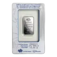 Platinum Bar 1/2 oz - PAMP Fortuna