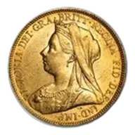 1893-1901-P Australia Gold Sovereign Victoria Veil Head BU