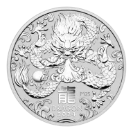 2024 Year of the Dragon Perth Mint Lunar 1 oz Silver Bullion Coin