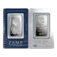 PAMP 50 Gram Silver Fortuna Bar