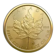 1 Oz .9999 Gold Canadian Maple Leaf - BU (Random Year)
