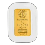 Gold Bar Argor-Heraeus 2 g Gold