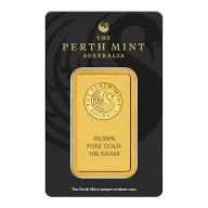 100g Gold Perth Mint Minted Bar