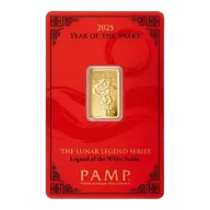 Pre-Owned 2025 PAMP Lunar Snake 5g Gold Bar