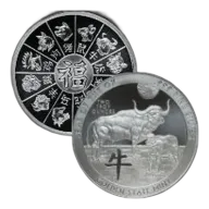 2 oz Year of the Ox Silver Round