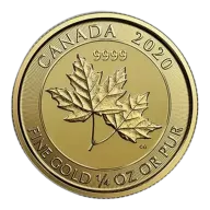 1/4 Oz Gold Twin Maple Leaf - BU (Random Year)