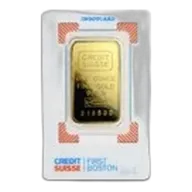 1 oz Gold Bar - Credit Suisse (Boston, Vintage Assay)