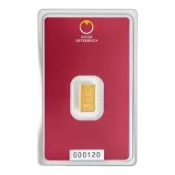 Gold Bar 1g Gold Austrian Mint